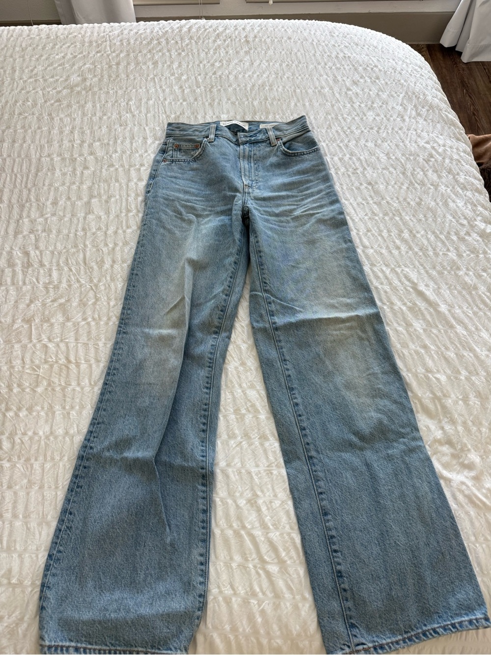 Denim Forum Light Blue Wide-Leg Jeans